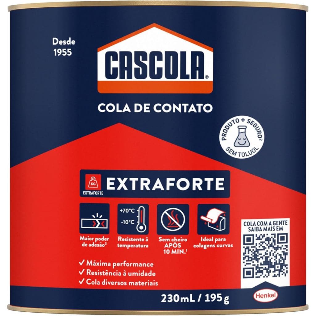 Cola Adesiva Sapateiro Contato Extraforte Cascola 195g