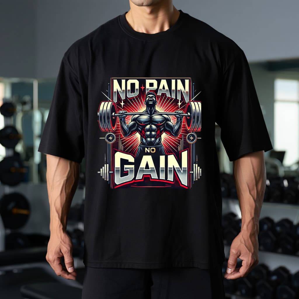 Camiseta Treino Forte De  Academia Musculaçao regular opçao Plus size Oversized Foco Determinaçao Estilo Treino Pesado