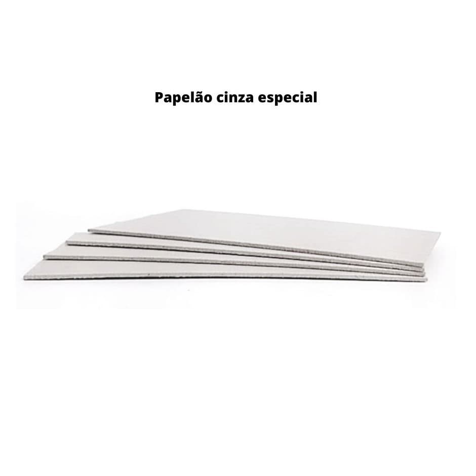 Papelão cinza 14 x 22cm com espessura de 1.7mm