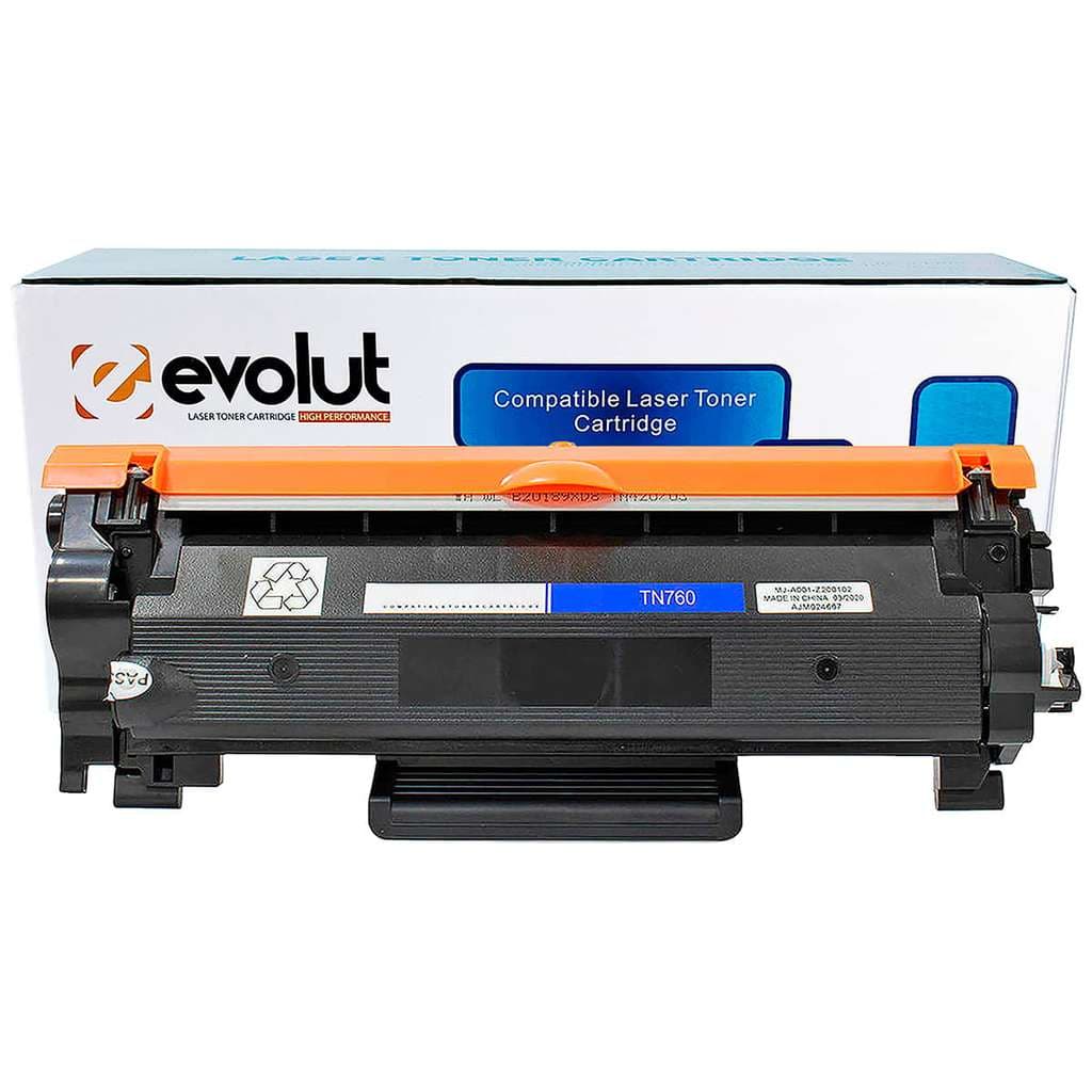 Toner Compatível com TN730 TN760 Evolut p/ DCP-L2550dw HL-L2395dw MFC-L2750dw MFC-L2730dw L2350dw L2390dw 3.000