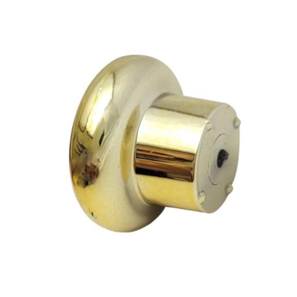 Kit 2 Puxadores Abs Botão Lider Grande Dourado Mogno Porta Gaveta Armário