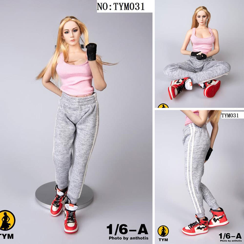 1/6 soldado na moda calças esportivas das mulheres dos homens versão Tianyimei TYM031 adequado para 1: 6 corpo coberto d