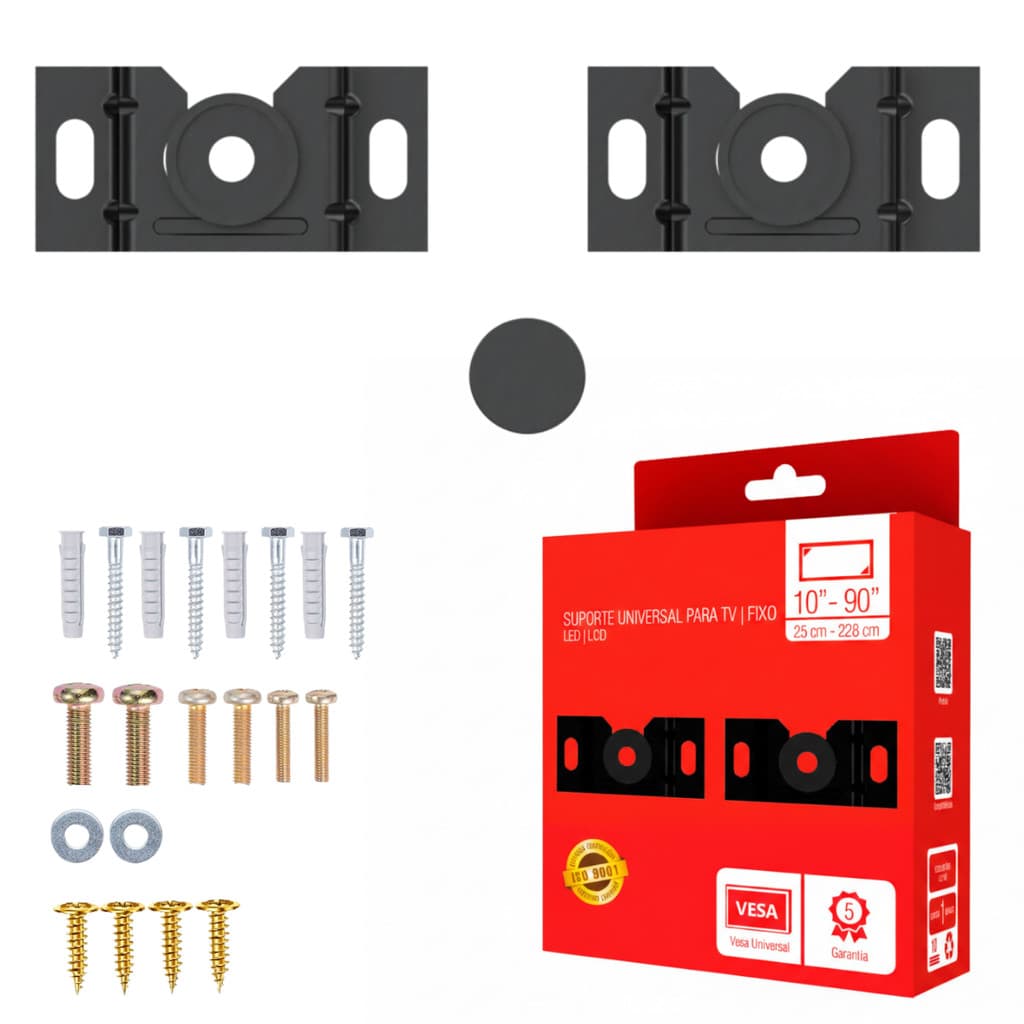 Suporte Fixo Para TV Universal 28 32 39 40 43 50 55 58 60 65 70 75 80 85 100 Polegadas