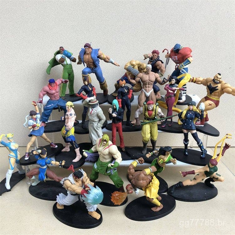 Figuras de Ação Populares ALTAYA Street Fighter 5: Ryu, Luke, Cammy, Akira, Kasugano Sakura.