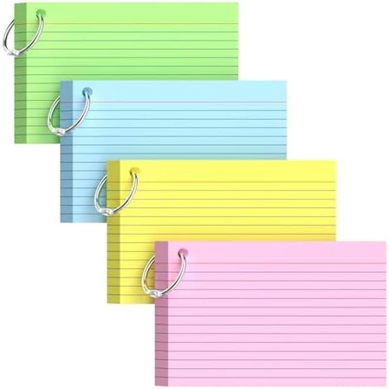 Cartões Flashcards Perfeitos Amarelos) 4x6 4 – Cores Coloridas Índice Azul 160-Pack Rosa Pesado Studen & amp ; (Estudo B