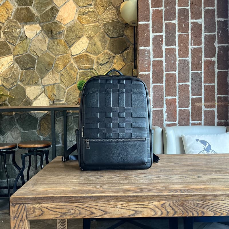 Wolf Road 2026 novo estilo de couro genuíno negócios Commuter mochila grande capacidade mochila masculina saco bagagem s