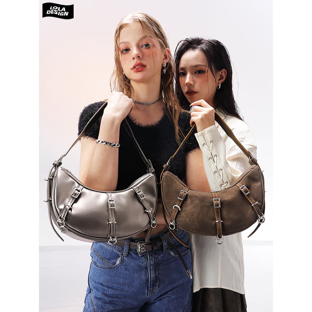 {Início da primavera} Lola Original American Retro Underarm Bag Nicho Design Bolsa Feminina Pequena Satchel ins Style