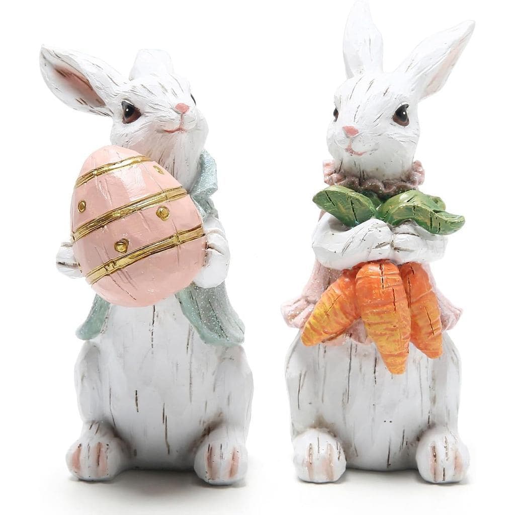 Decorações de Coelho da Páscoa Hodao, Decoração de Primavera para Casa, Estatuetas de Coelho para Presentes (Coelho Bran