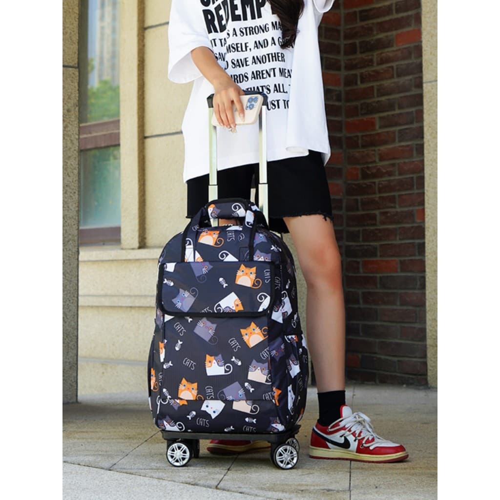 Carrinho de roda Universal saco de viagem multifuncional portátil à prova dwaterproof água trole mochila feminino mascul