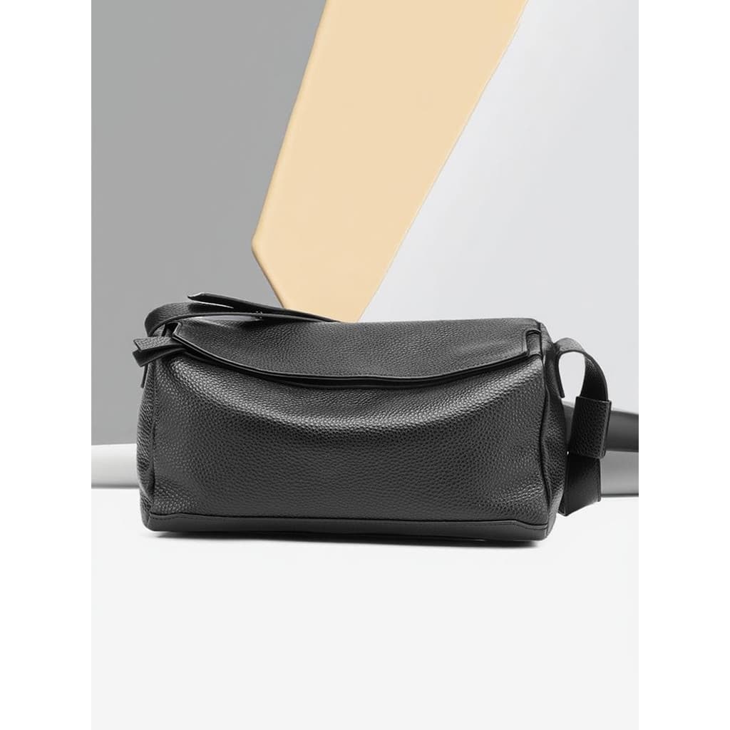 Bolsa mensageiro de couro genuíno 2026 novo estilo Casual couro completo High-End travesseiro saco de grande capacidade