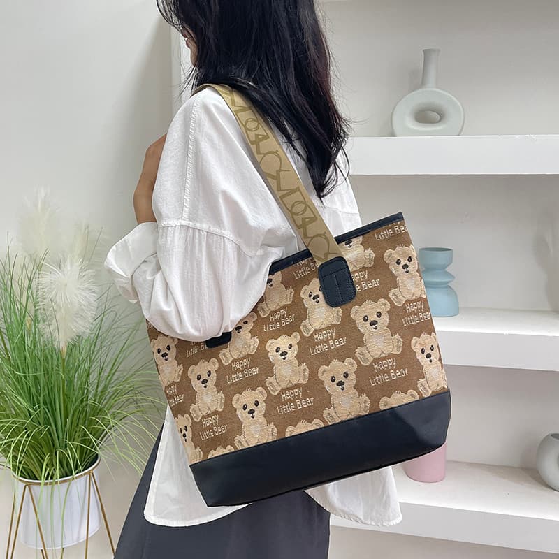 Bolsa Tote feminina moda pano saco de pano saco de lona bolsa grande 2024 novo estilo versão coreana grande capacidade
