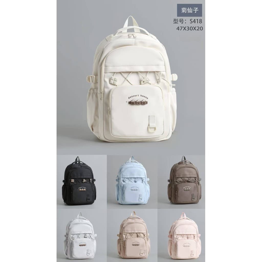 Crisântemo fada genuíno 2025 novo estilo mochila feminina grande capacidade ensino médio Stu