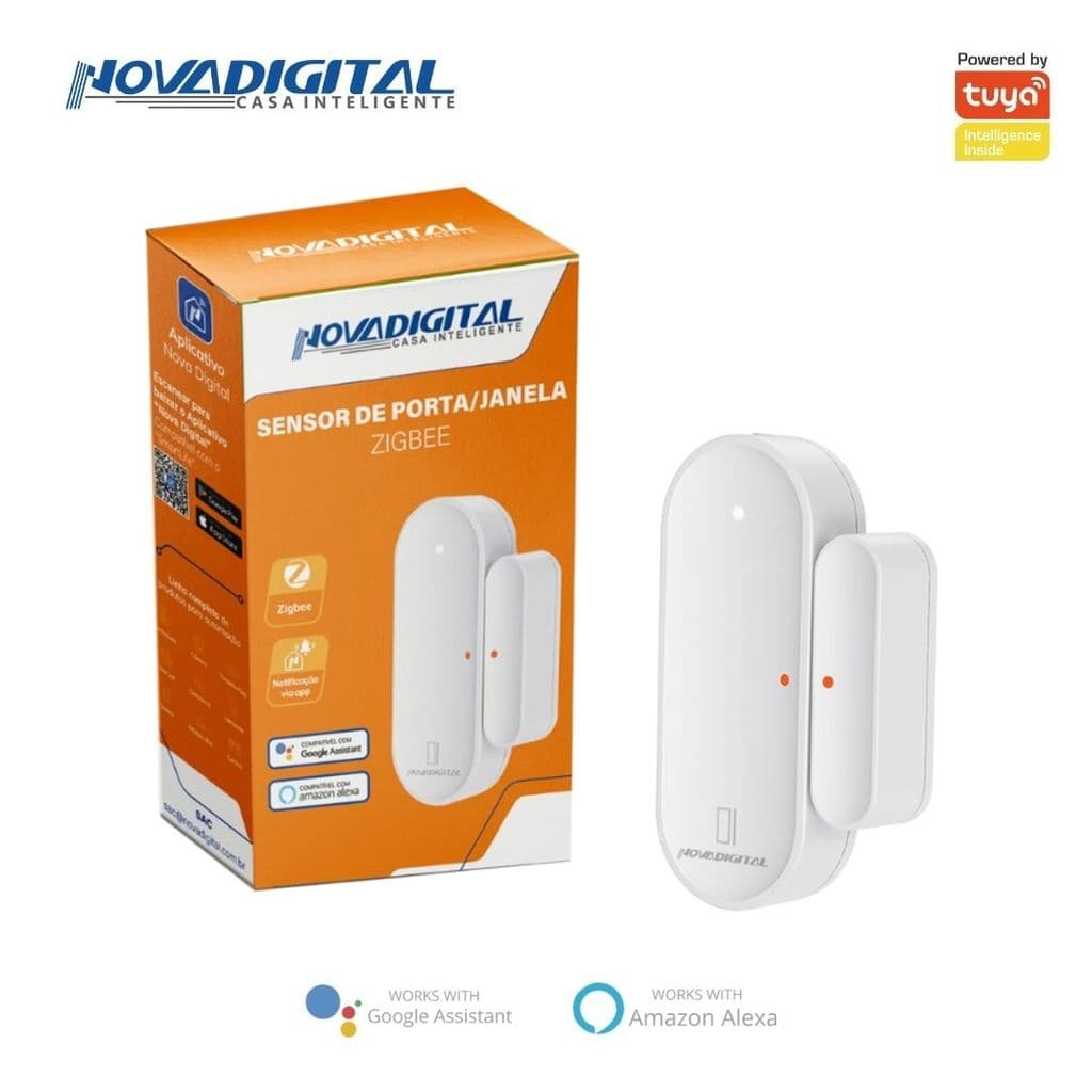 Sensor de portas e janelas zigbee nova digital