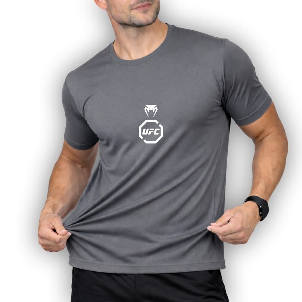 Camisa Camiseta Dry Fit Masculino UFC 05 Maromba Corrida Treino Esporte Academia Passeio