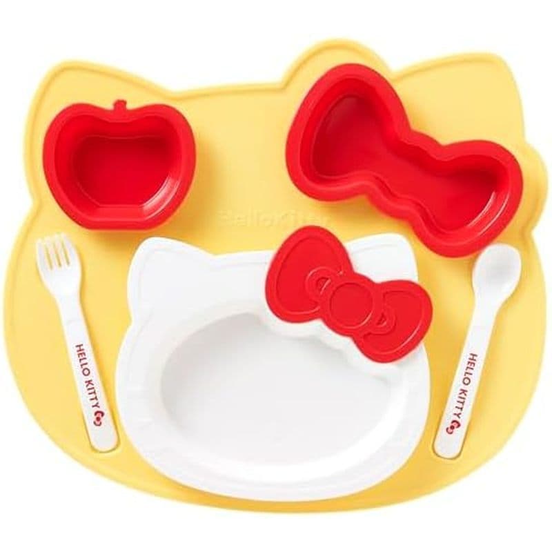 Conjunto De Pratos E Talheres Infantis OSK Sanrio Hello Kitty KP-18