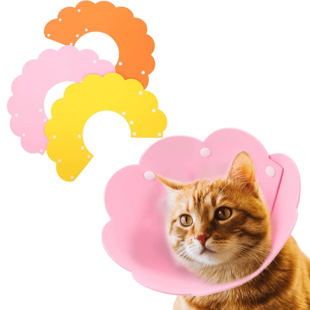 Colar Elizabetano Cone Para Gatos Cães Pós Cirúrgico Pet M