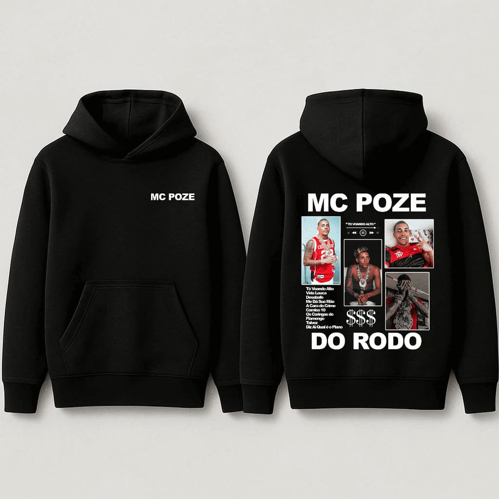 Blusa Moletom MC Poze Do Rodo To Voando Alto Pitbull Funk Carioca Cantor 406