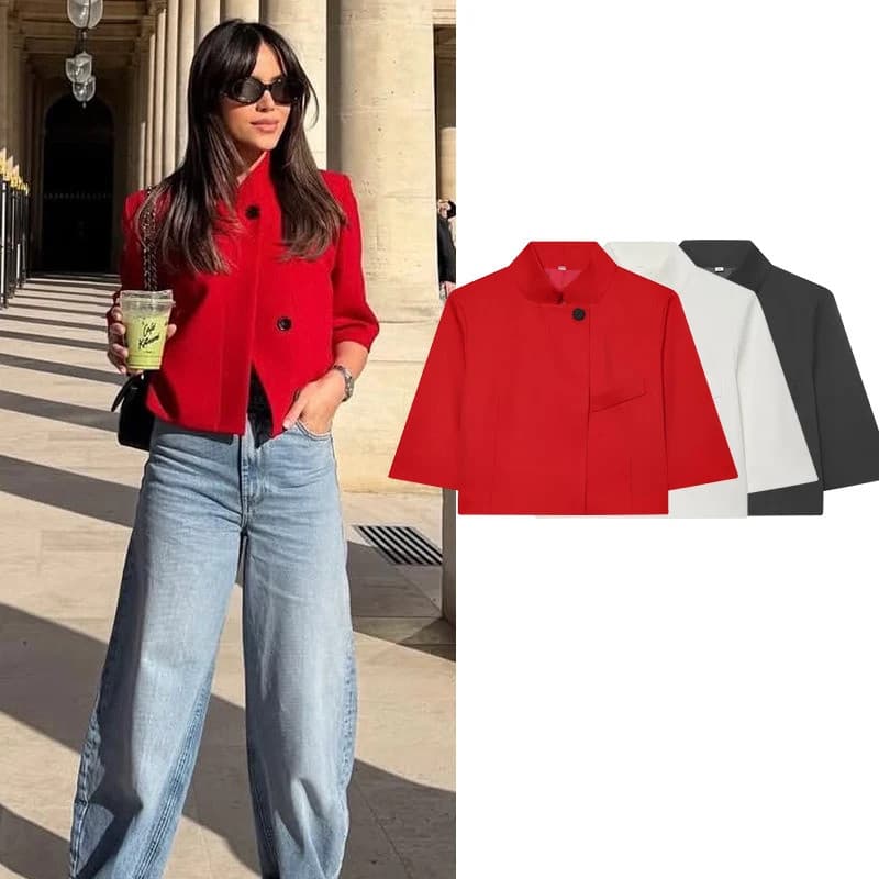 Novos Blazers Femininos de Primavera 2026, Elegantes para Escritório, Jaquetas Únicas e Chiques para Viagens e Férias, C