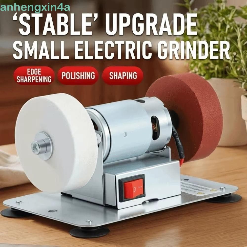 Mini Moedor De Bancada ANHENGXIN , Elétrico De Velocidade Variável Com Base Resistente | Portátil De Roda Dupla