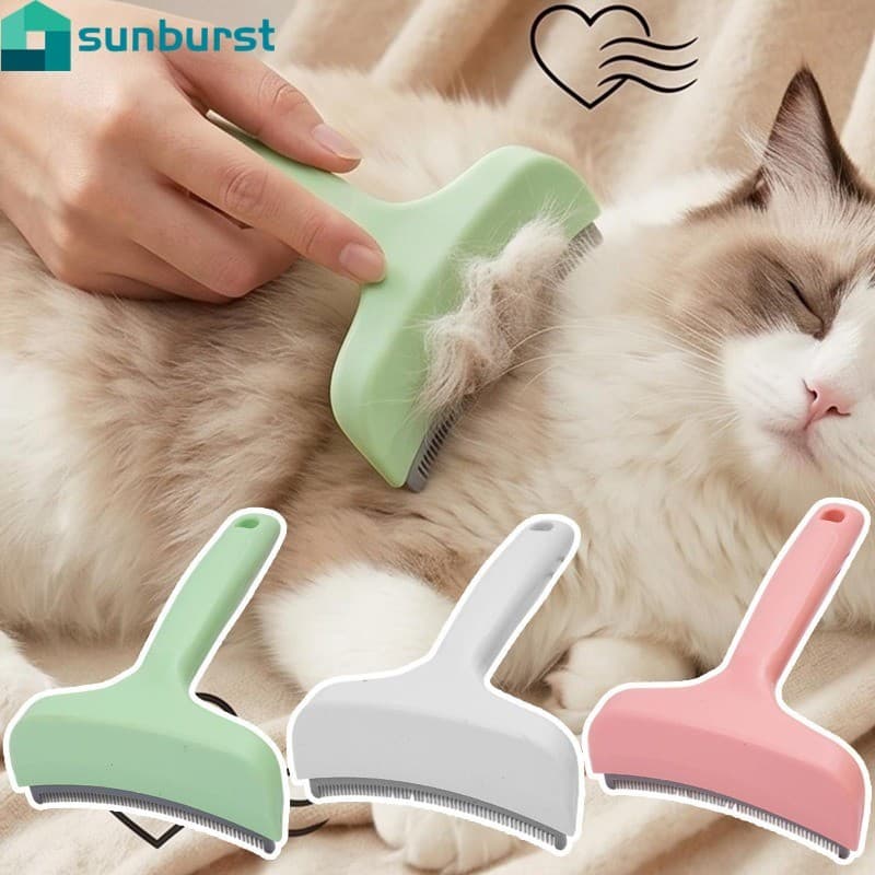[Home] 4-1Pc Escova Removedora De Pêlos De Animais De Estimação-Pente Para Remoção Gato De Dentes Fechados Em Forma De V