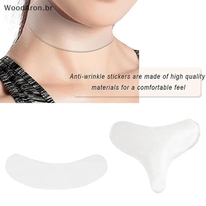 WoodAron 2 Pçs/set Anti Rugas Peito Ne Almofada De Silicone Reutilizável Lavável Patches Removedor Tratamento Envelhecim
