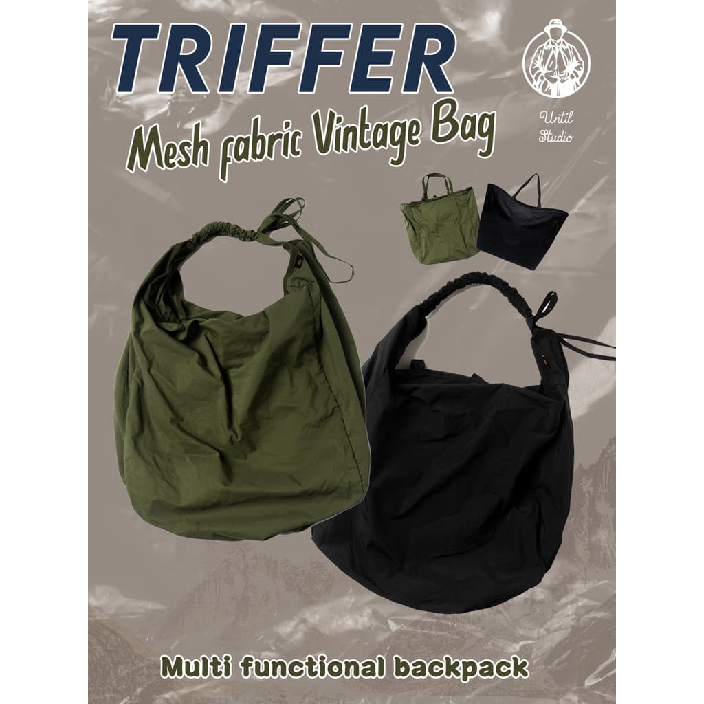TRF Malha Pano Grande Capacidade Japonês Retro Bolsa Mensageiro Ombro Casual All-Match Estudante Commuter Sacola Homens