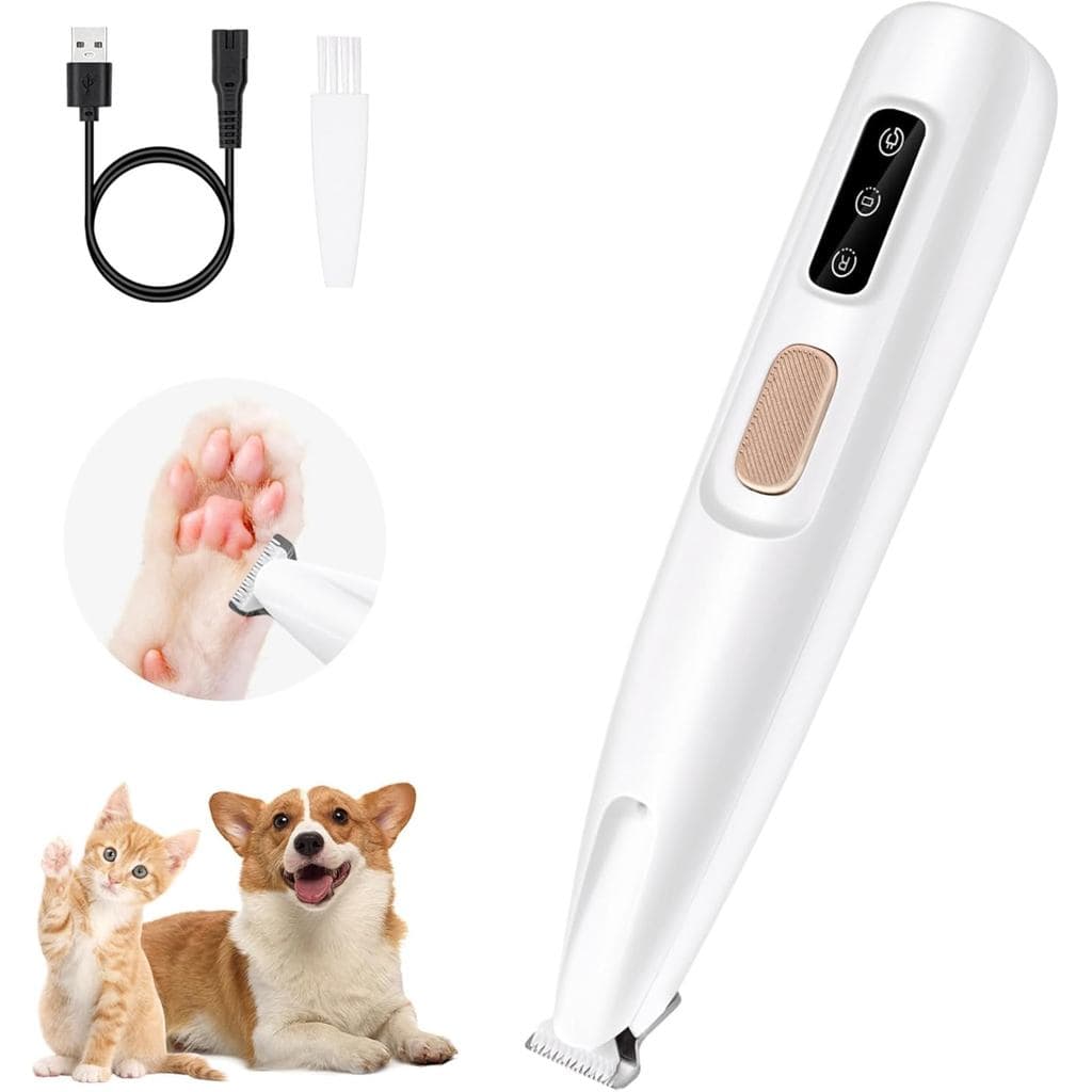 Mcbazel Pet Micro Precision Trimmer, Aparador Multifuncional de Pelos para Animais de Estimação, à Prova d'Água, Recarre
