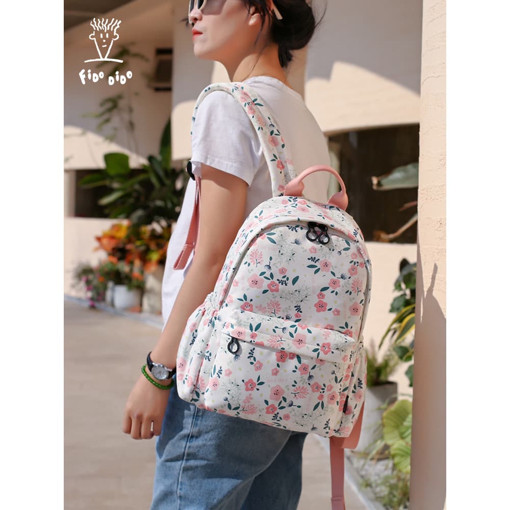 Fidu Dido Mochila Feminina Verão Pequena Viagem Fresca Mochila de Grande Capacidade Multicamadas Leve Nylon À Prova D 'Á