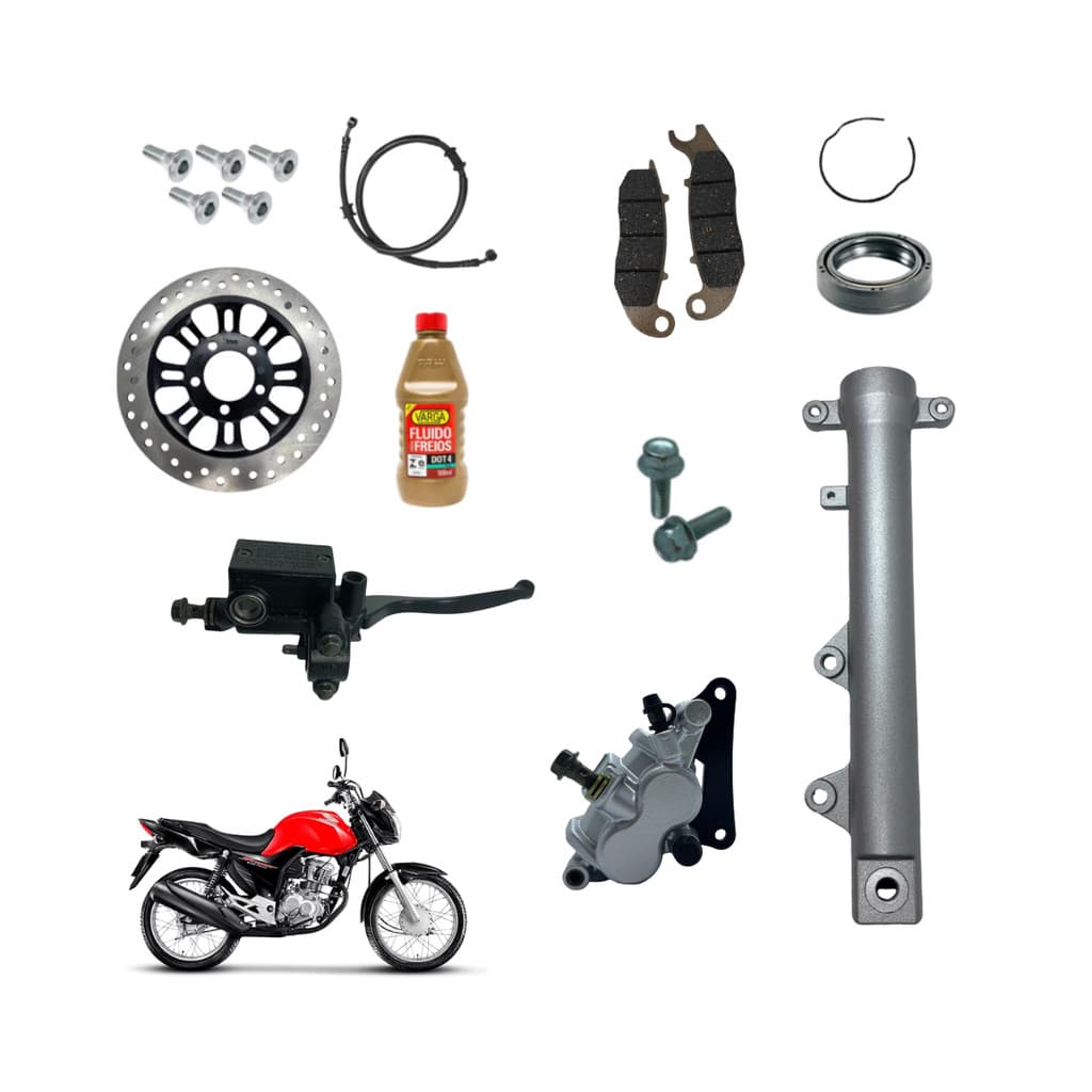 Kit Disco Freio Dianteiro CG Start150 Start160 Fan150 Fan160 2014 Á 2024 Sem CBS