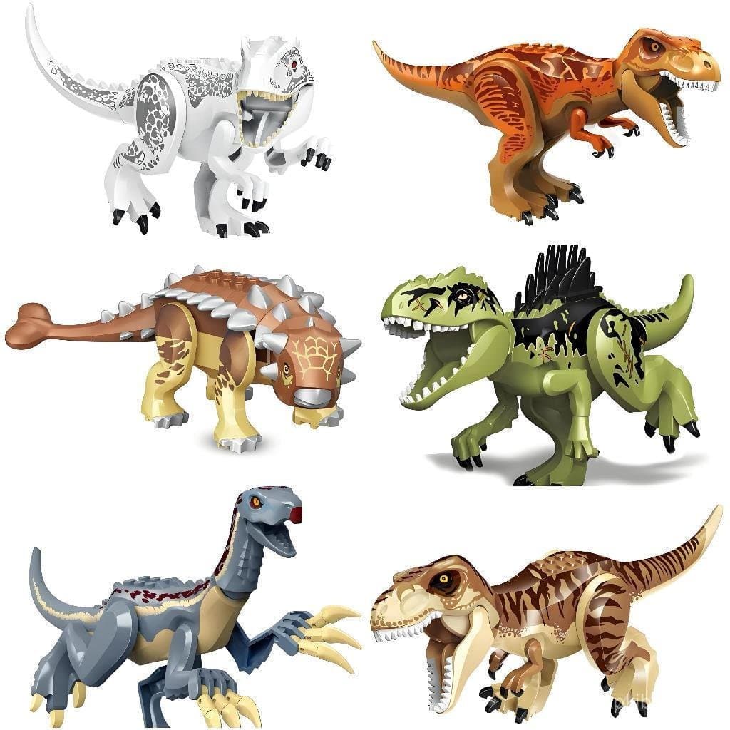 Blocos de Construção de Dinossauro T-Rex Velociraptor Jurassic World Montar Peças de Dinossauro 3FQY