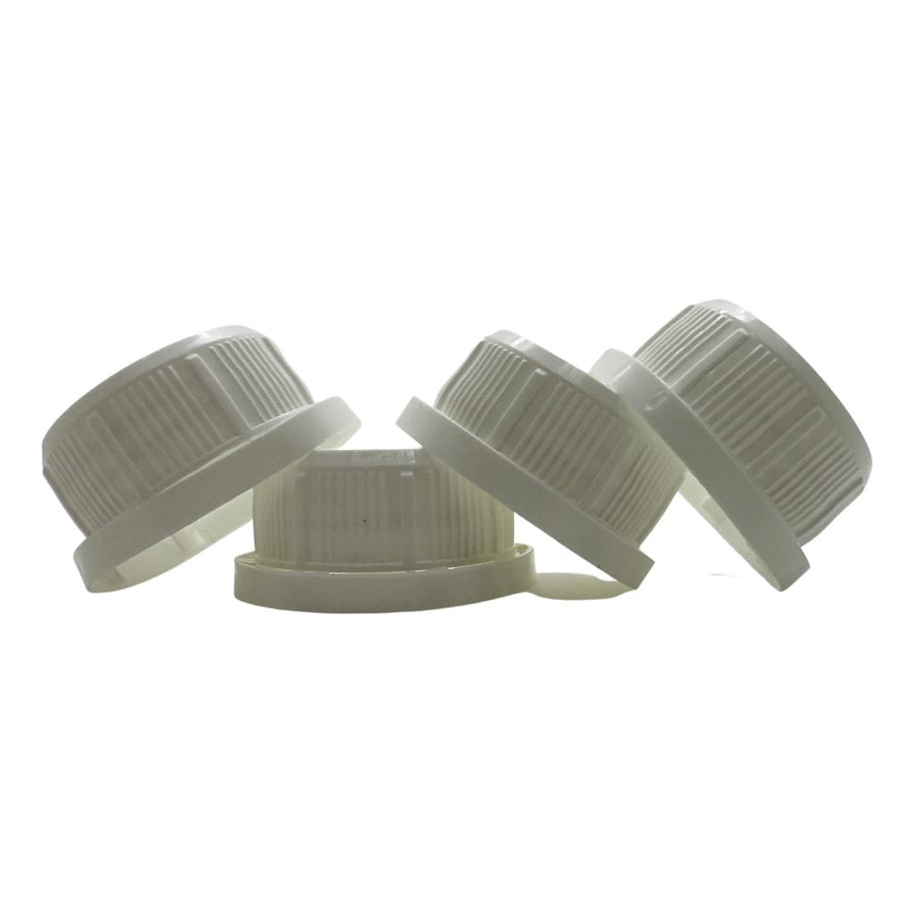 Kit 500 Tampa C/ Lacre Para Galão De 5 Litros Branco E Preto