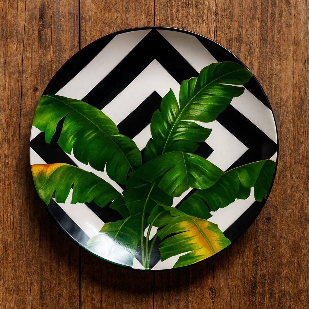 PRATO SOBREMESA CONCEPT DECORADO 20cm DE DIAMETRO - CERAMICA SCALLA