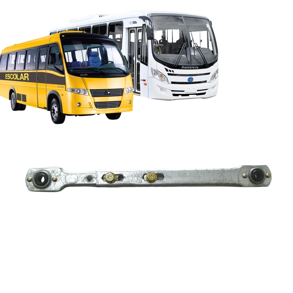 BARRA TRANSMISSAO TIRANTE MECANISMO LIMPADOR PARABRISA ONIBUS MAXIBUS MASCARELLO MARCOPOLO VOLARE