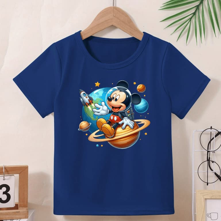 Camisa Infantil Juvenil  Estampa Personalizada Mickey - 100% Algodão fio 30.1 Alta Qualidade - Unissex