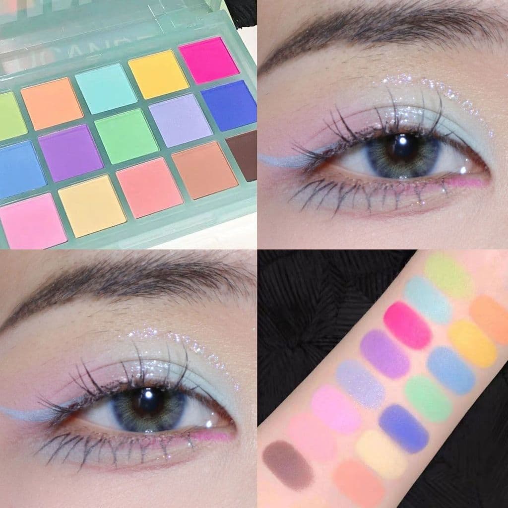 Paleta de sombras Macaron colorida multicolorida para brincar maquiagem paleta de maquiagem de baixa saturação série ros