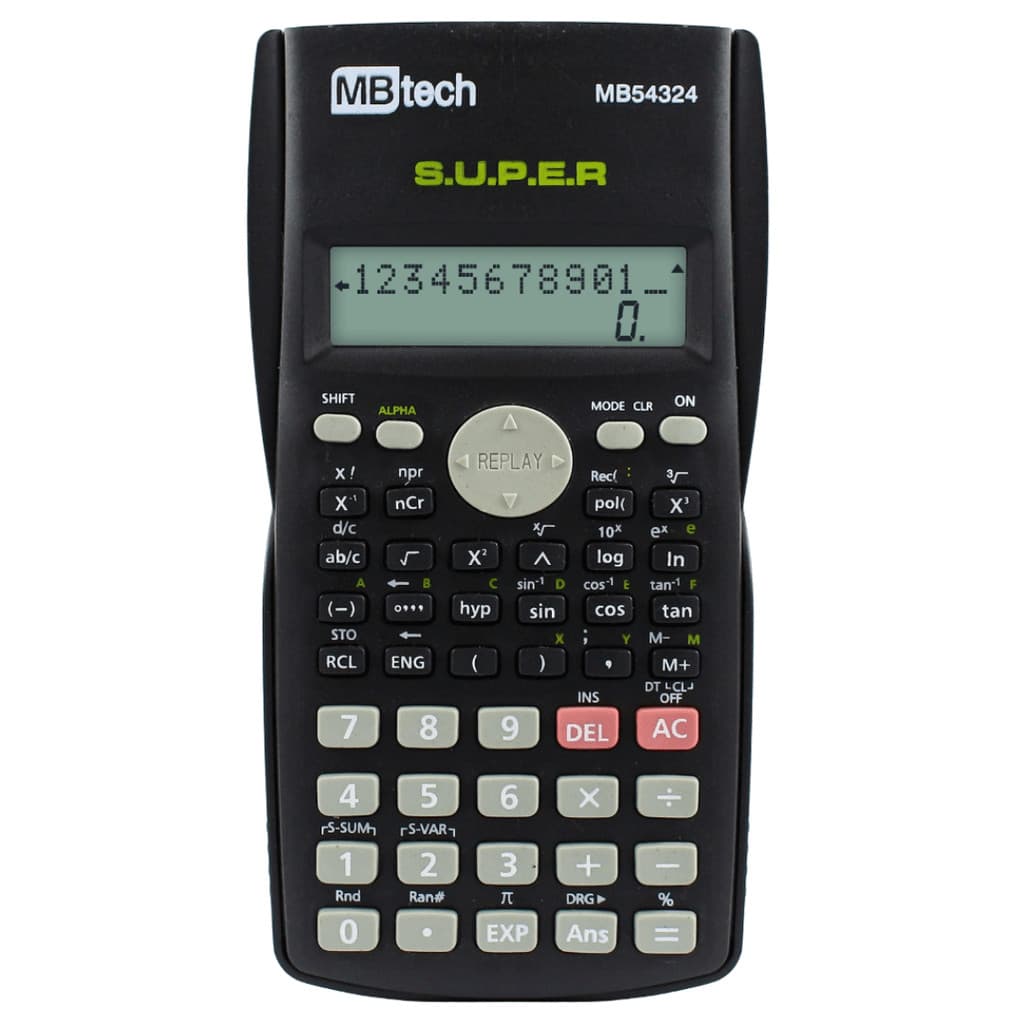 Calculadora científica 2 linhas 10 + 2 dígitos (4324) | mbtech