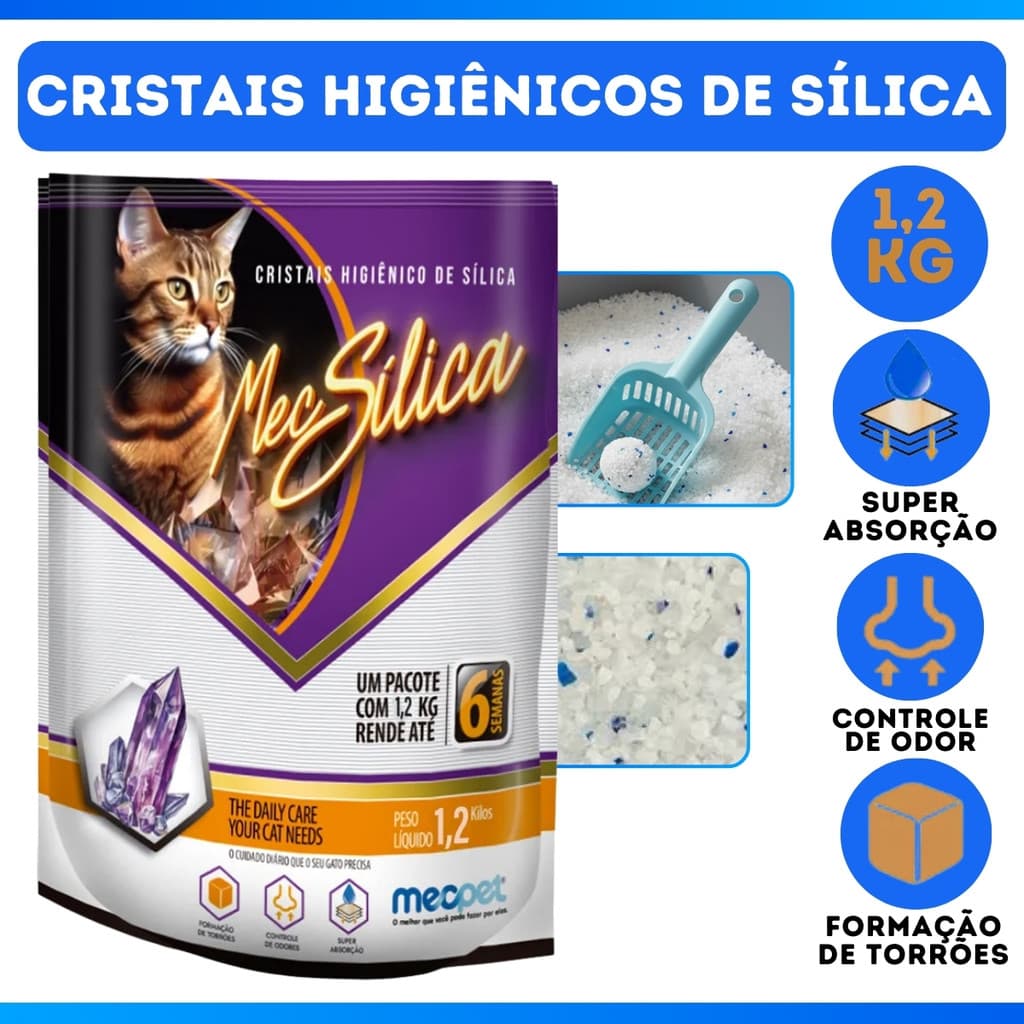Areia para Gato Silica EF Pet Areia Sanitaria para Gato - QUEIMA DE ESTOQUE