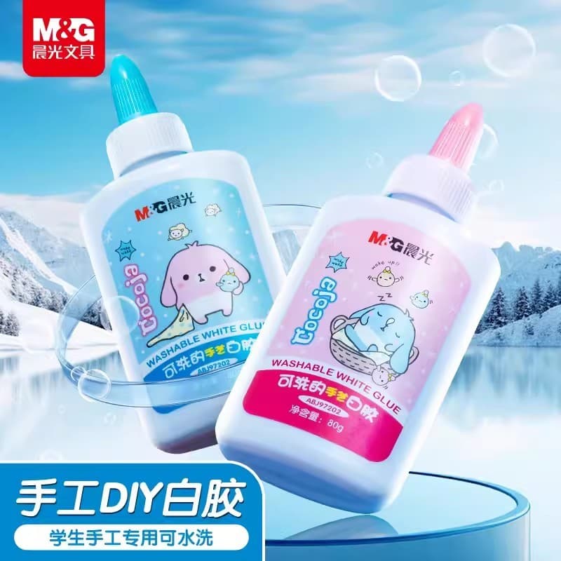 Chenguang látex branco diy artesanal cola branca crianças estudantes artesanal papelão lavável cola líquida modelo cola