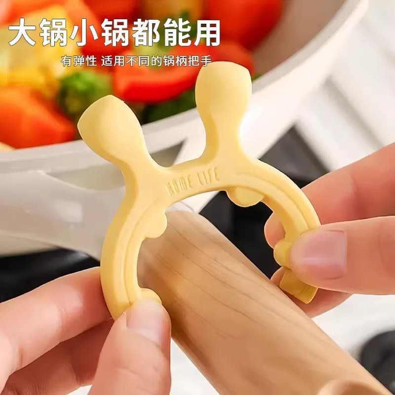 Espátula de orelha de veado rack Anti-escaldante clipe doméstico pote de Silicone colher lateral espátula proteção contr
