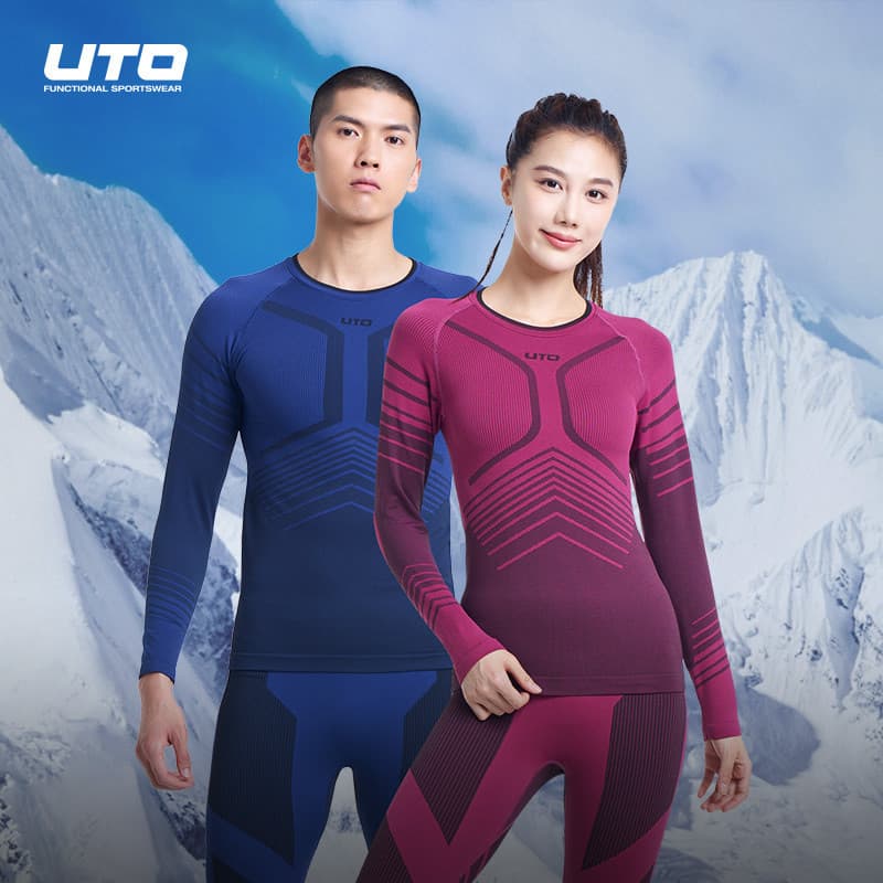 UTO energia de carbono novo estilo roupa interior de esqui de secagem rápida masculino esportes Wicking compressão femin