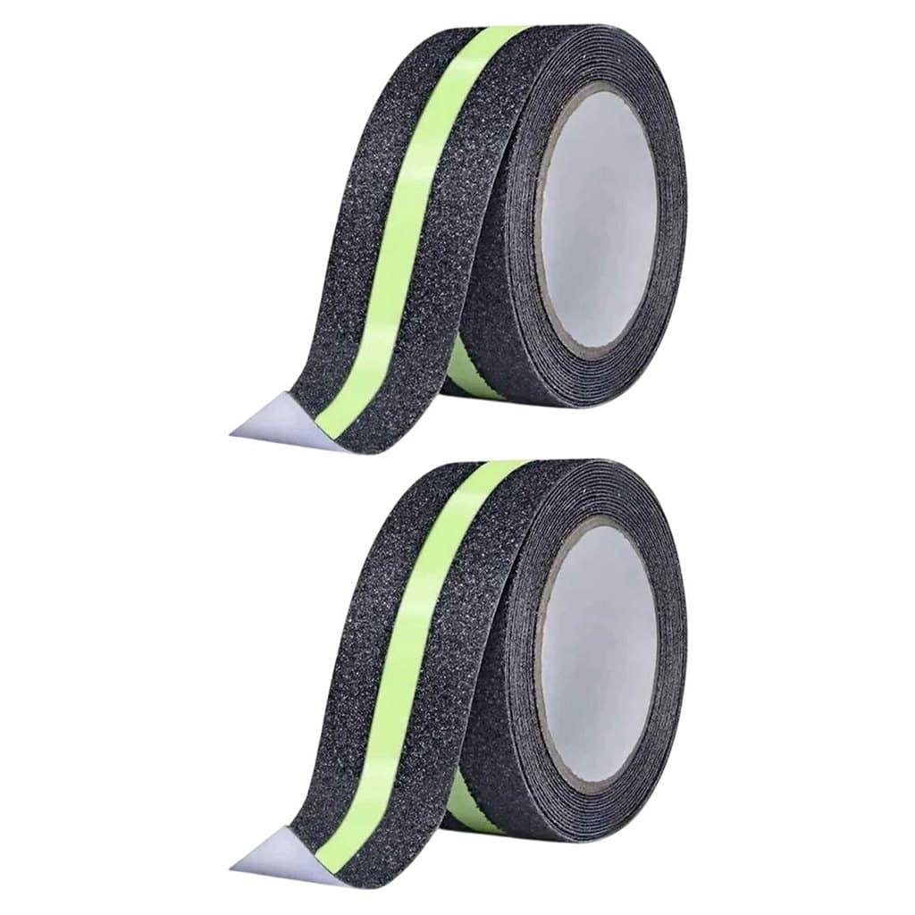Fita Antiderrapante Neon Kit 2 Uni 5 Metros Fluorescente Chao Escada Piso Degrau Segurança Brilha Previne Acidentes