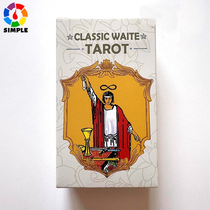 Classic Waite Tarot Deck 78 Pcs Rainbow Holographic Tarot Cards 10*6cm for Beginners