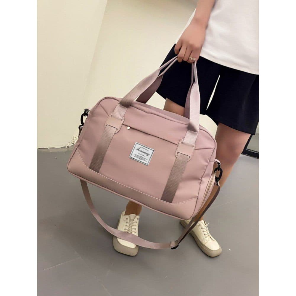 Bolsa de viagem de grande capacidade portátil de curta distância feminina leve à prova d'água bolsa de bagagem bolsa de