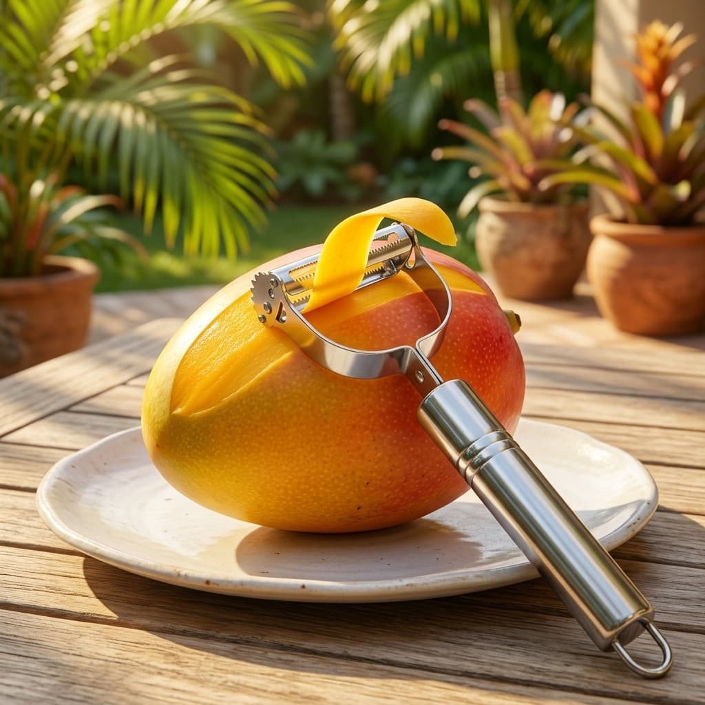 Descascador De Legumes Profissional Inox Dupla Lâmina 2 Em 1 Descascador De Verduras E Frutas Design Ergonômico