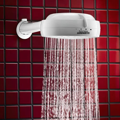 Chuveiro elétrico Fashion Lorenzetti Espalhador Grande Multitemperatura branco 6800W