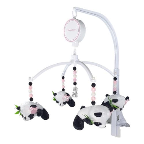 Móbile Berço Musical e Giratório Urso Panda Decoração Quarto