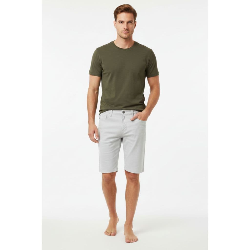 Bermuda Masculina em Sarja Flex 5 Bolsos Slim King &amp; Joe