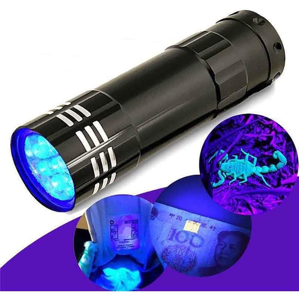 Lanterna ultravioleta HshDUti, lanterna ultravioleta luz negra, lanterna ultravioleta 9 LED 395nm, adequada para urina d