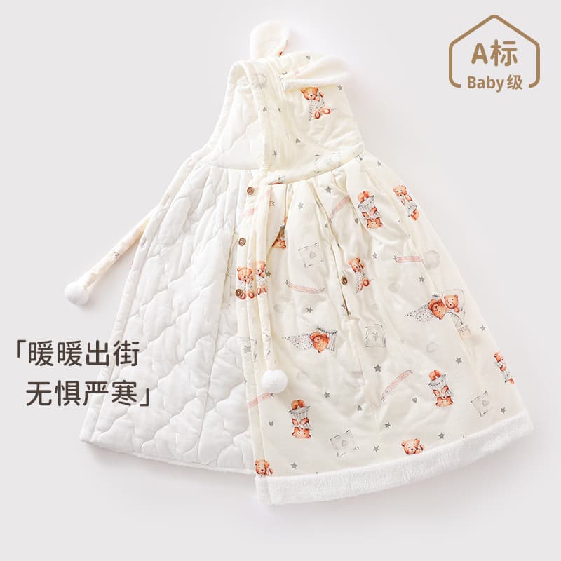 Capa de bebê acessível, corta-vento para bebê, acolchoado, engrossado, embrulho, meninos, meninas, crianças, abraço, col