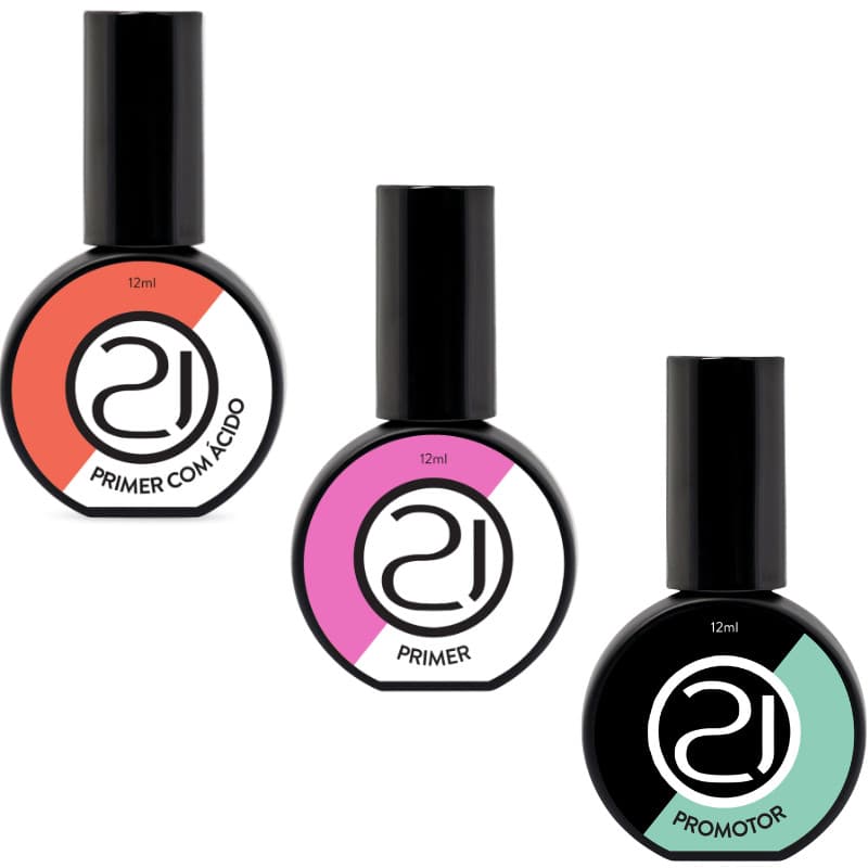 Preparadores Nails 21 Primer Desidratador E Promotor Adesivador Para Alongamento De Unha Manicure